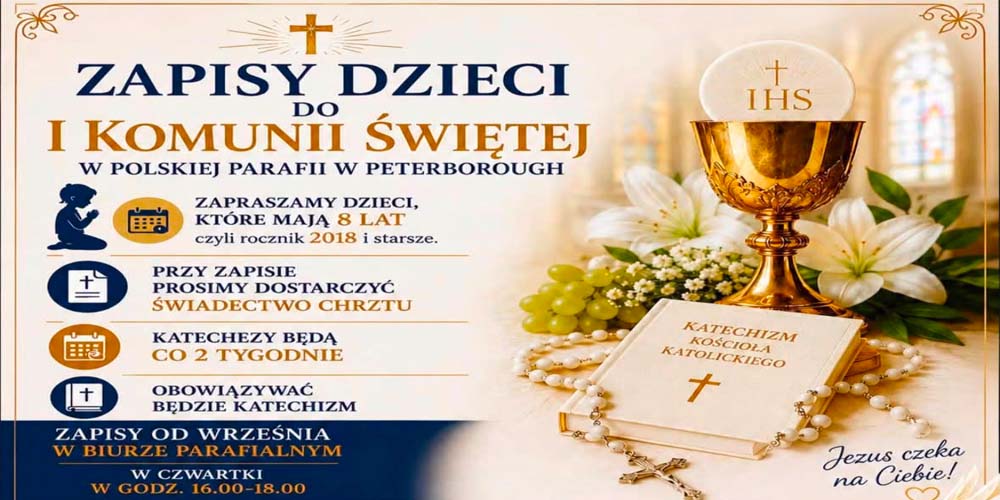 Zapisy do I komunii Świętej